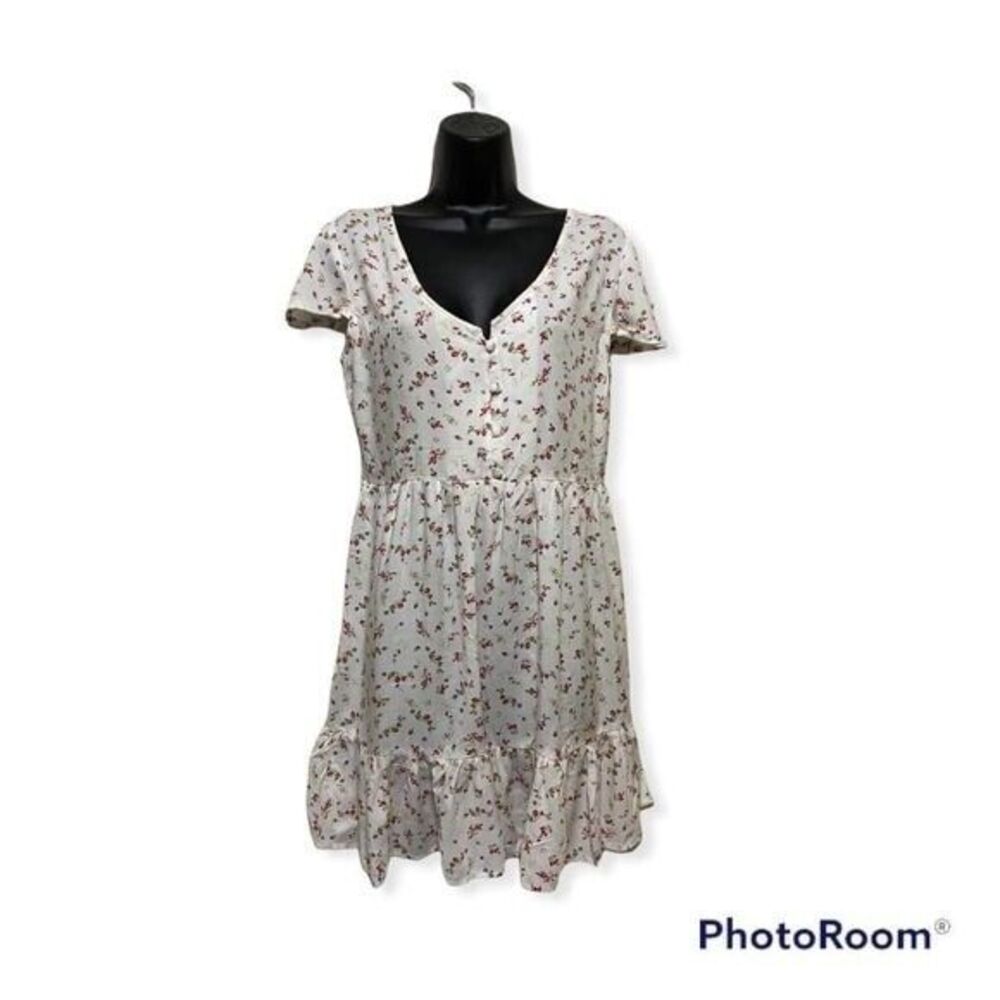 205 Collins Floral Baby doll Short Casual Dress Size S B16